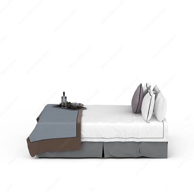 室内双人床3D模型