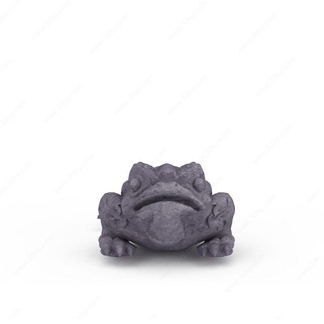 青蛙雕像3D模型