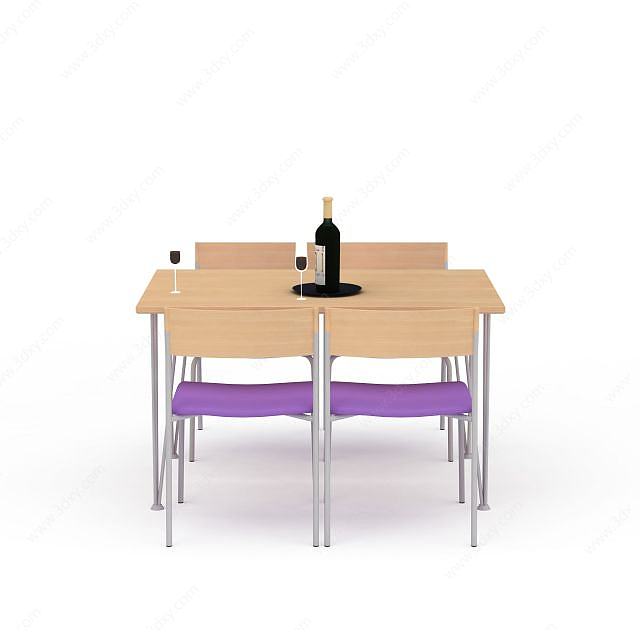 简易餐桌3D模型