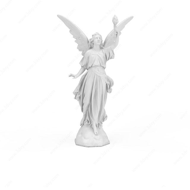 女神雕塑3D模型