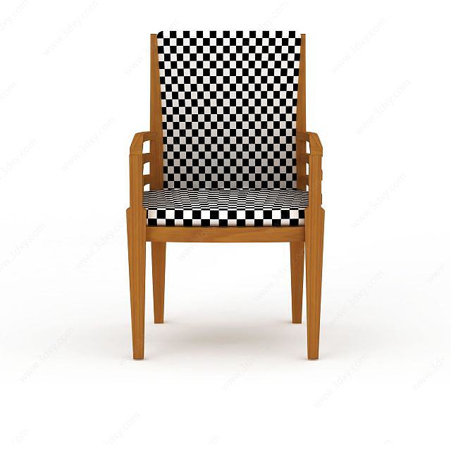 中式休闲椅子3D模型
