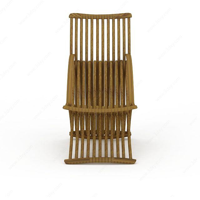 中式藤椅3D模型