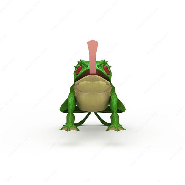 游戏青蛙兽3D模型