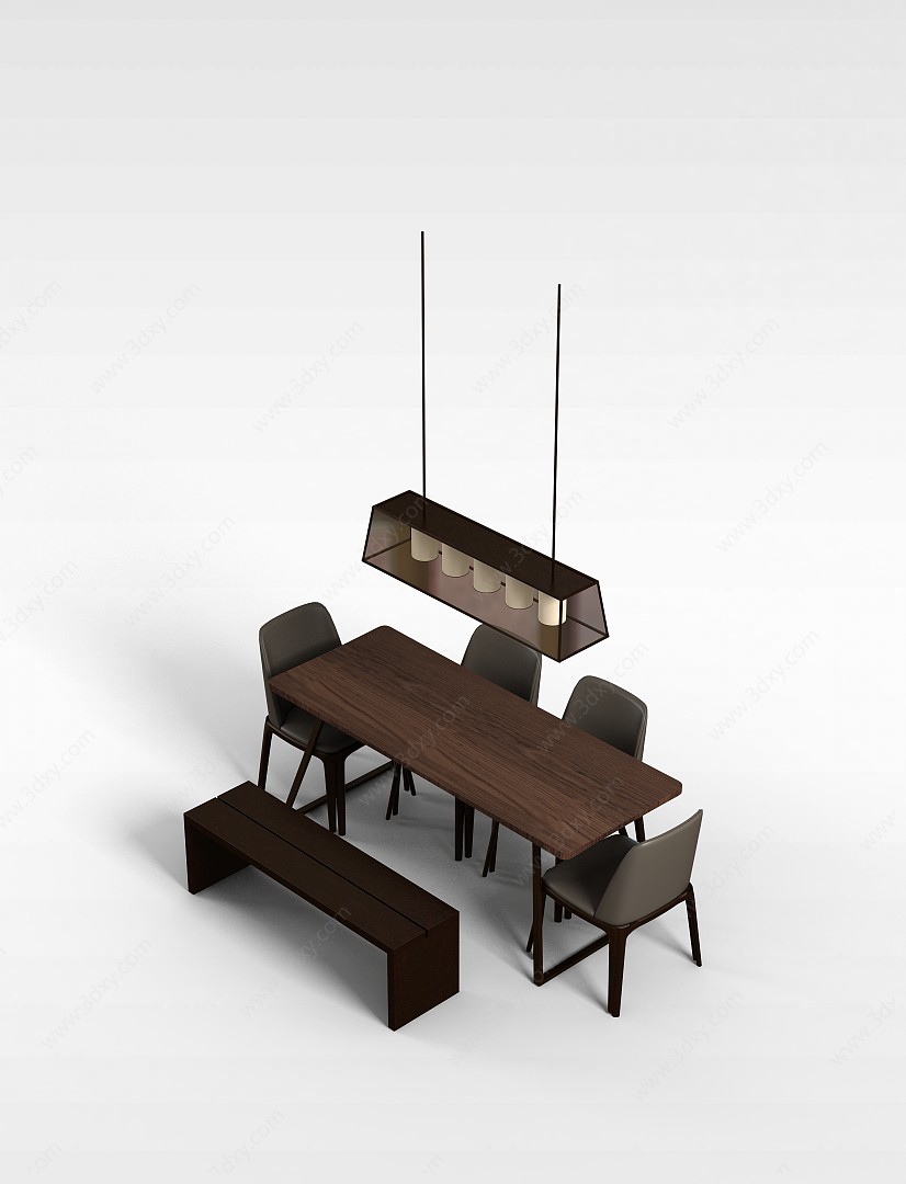 客厅休闲桌椅3D模型