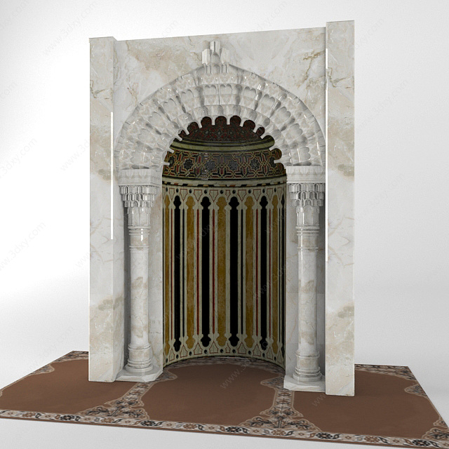 欧式大理石拱门3D模型