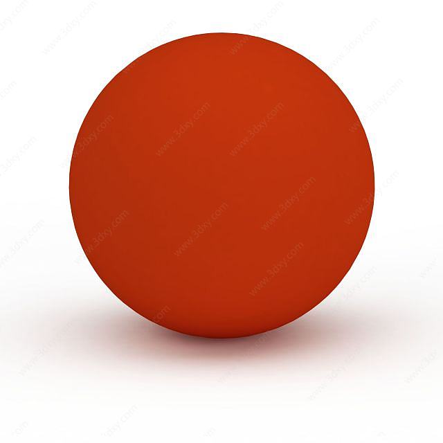 红色瑜伽球3D模型