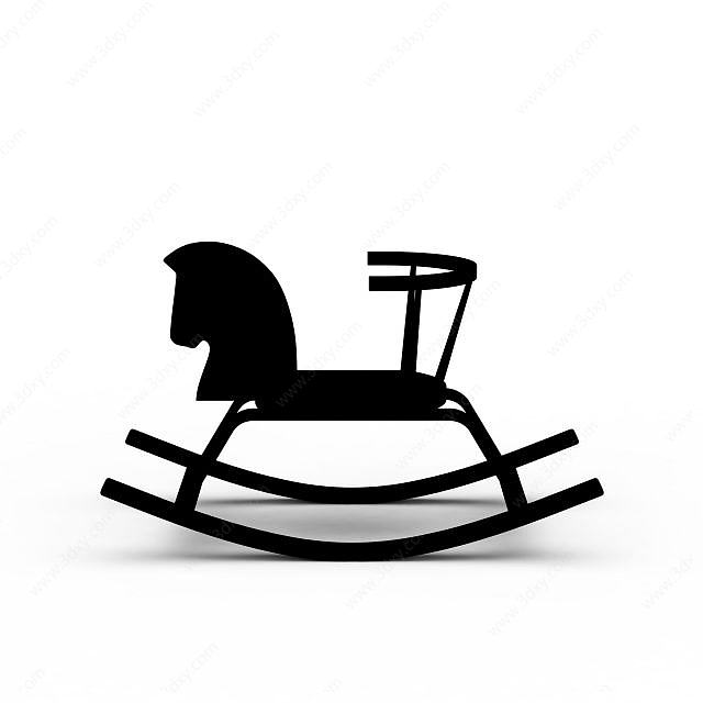 儿童木马摇椅3D模型