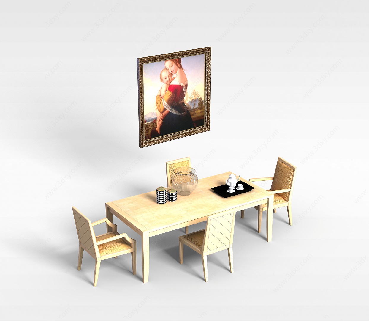 客厅餐桌3D模型