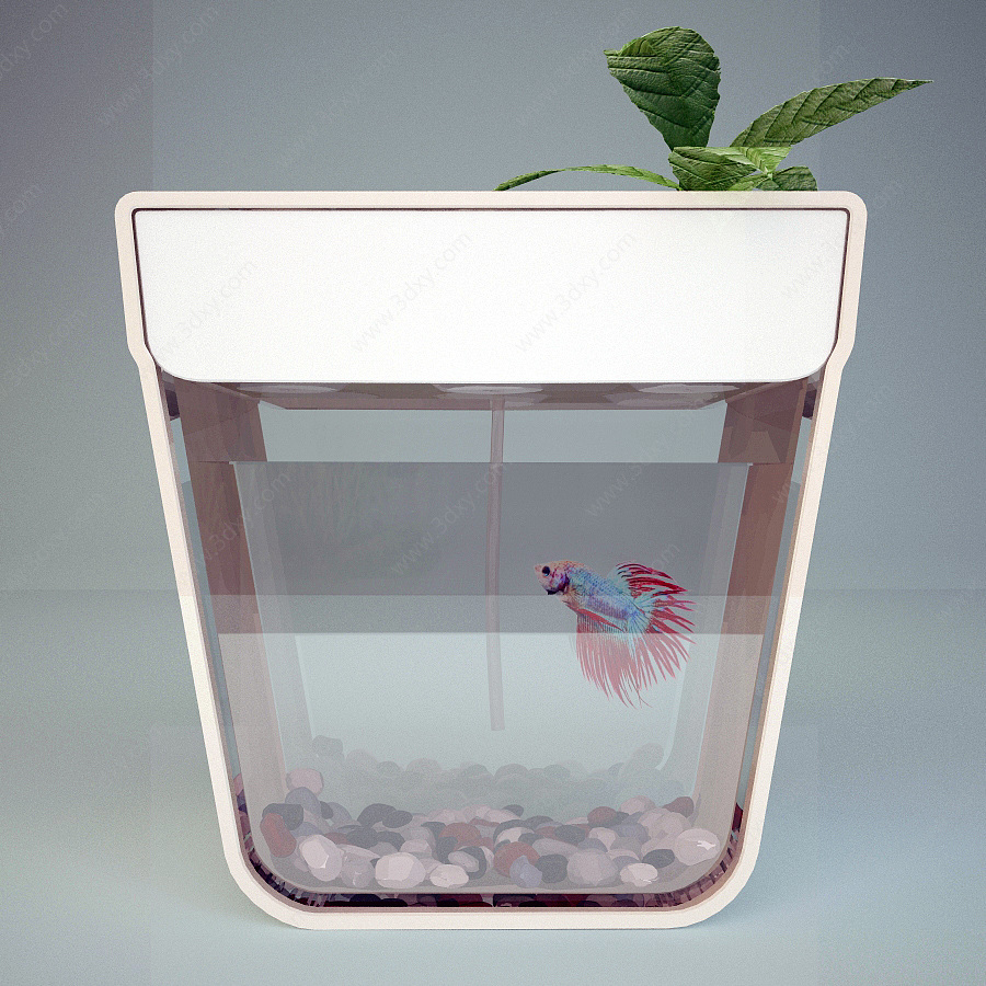 小型室内鱼缸3D模型