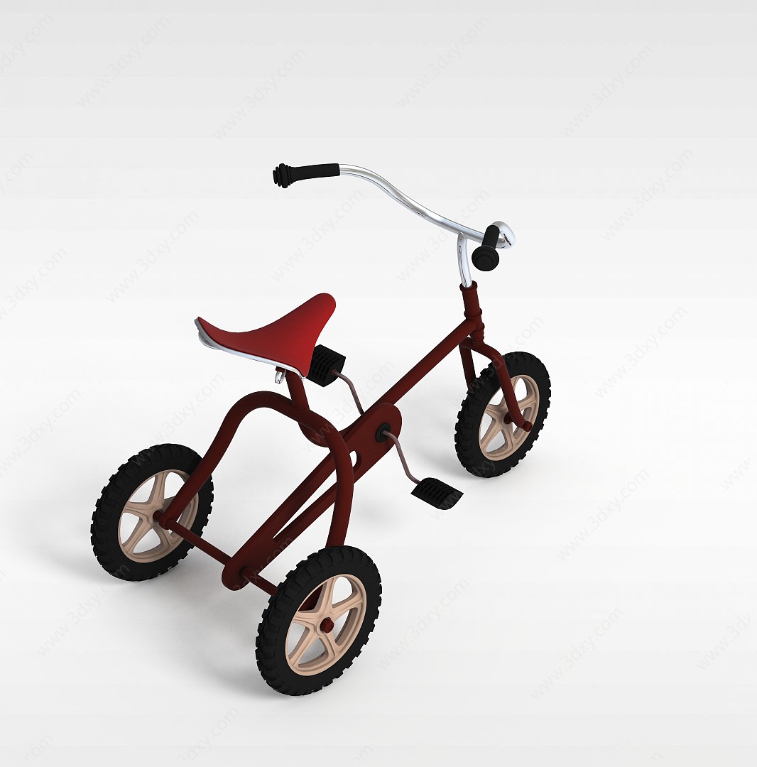 三轮自行车3D模型