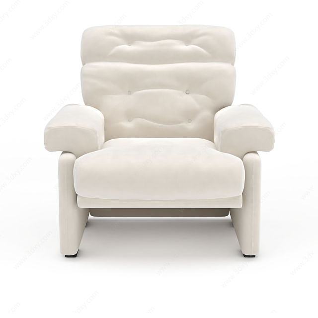 简约风格单人沙发3D模型