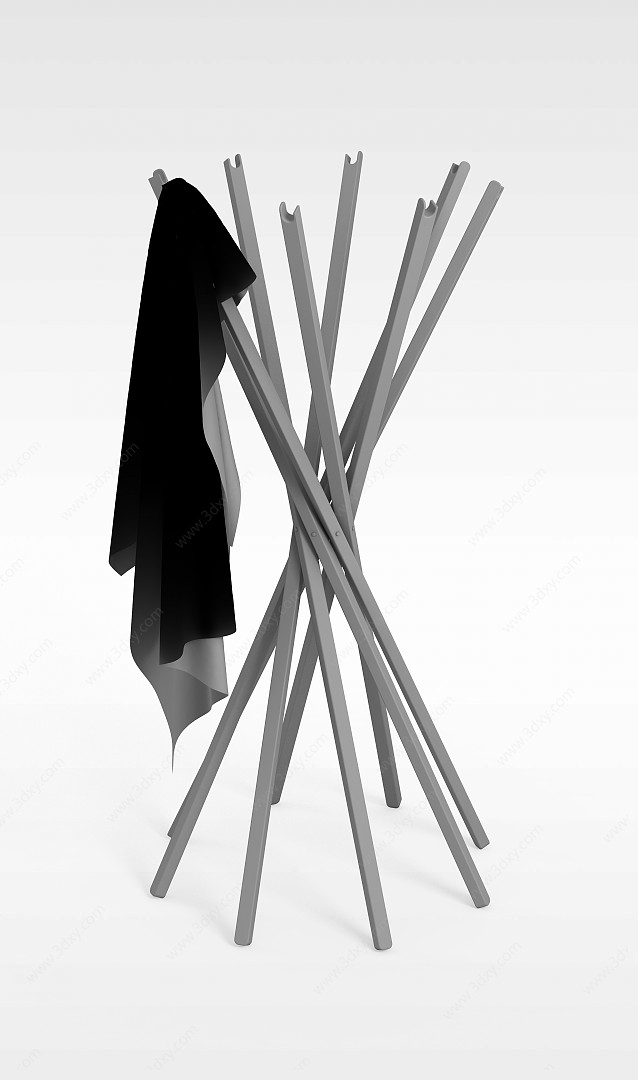 木结构衣架3D模型