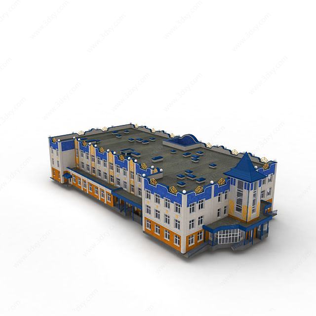 欧式教学楼3D模型