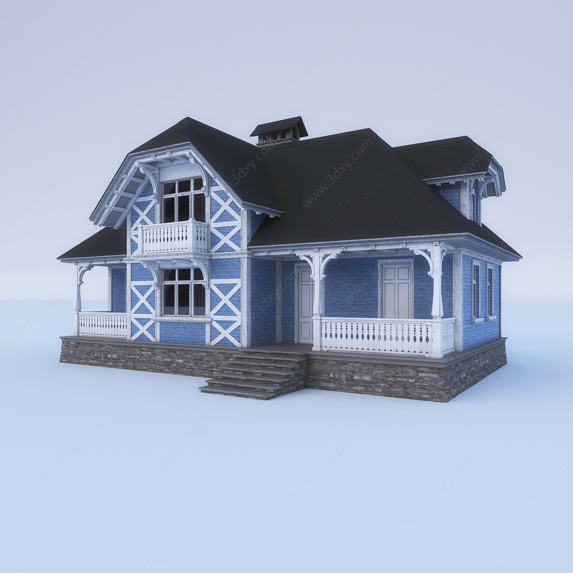 现代别墅建筑3D模型