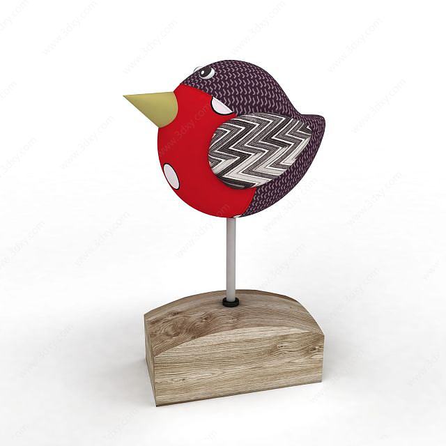 愤怒的小鸟摆件3D模型