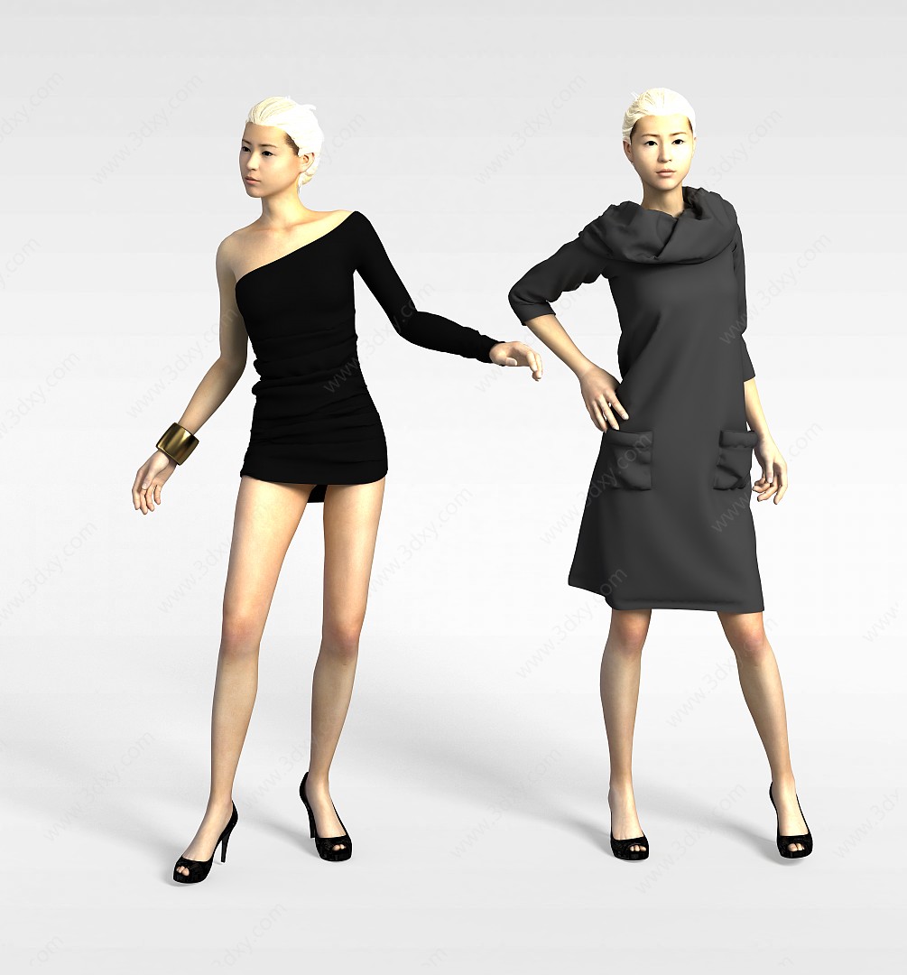 商场性感服饰模特3D模型