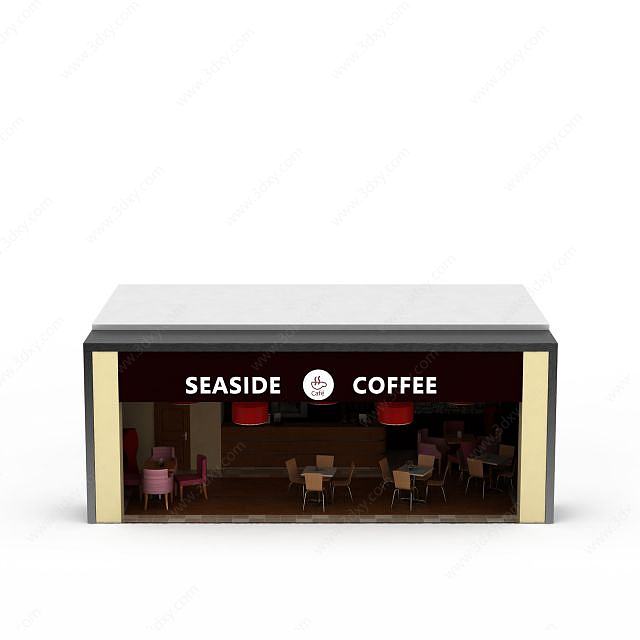 商场咖啡展厅3D模型