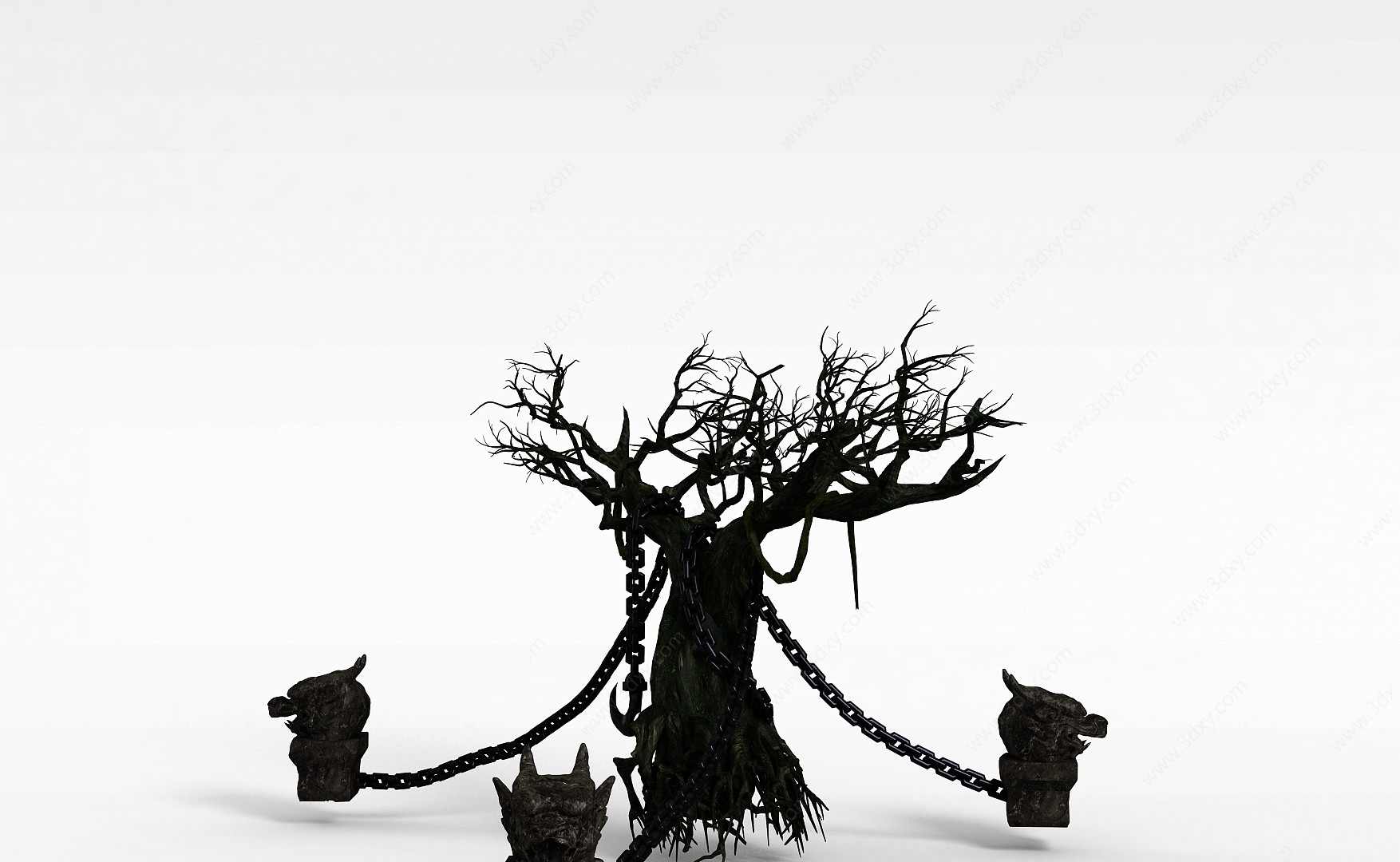 游戏场景树3D模型
