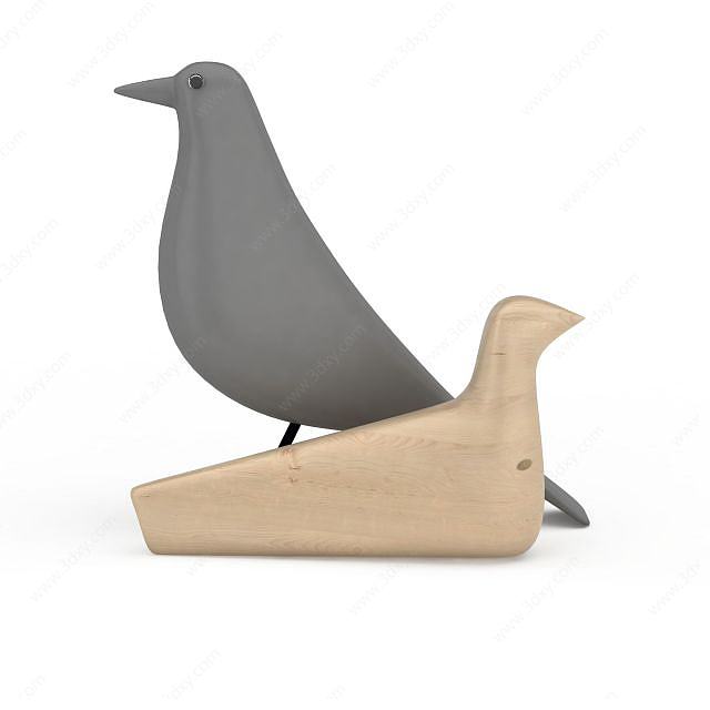鸽子艺术品摆件3D模型