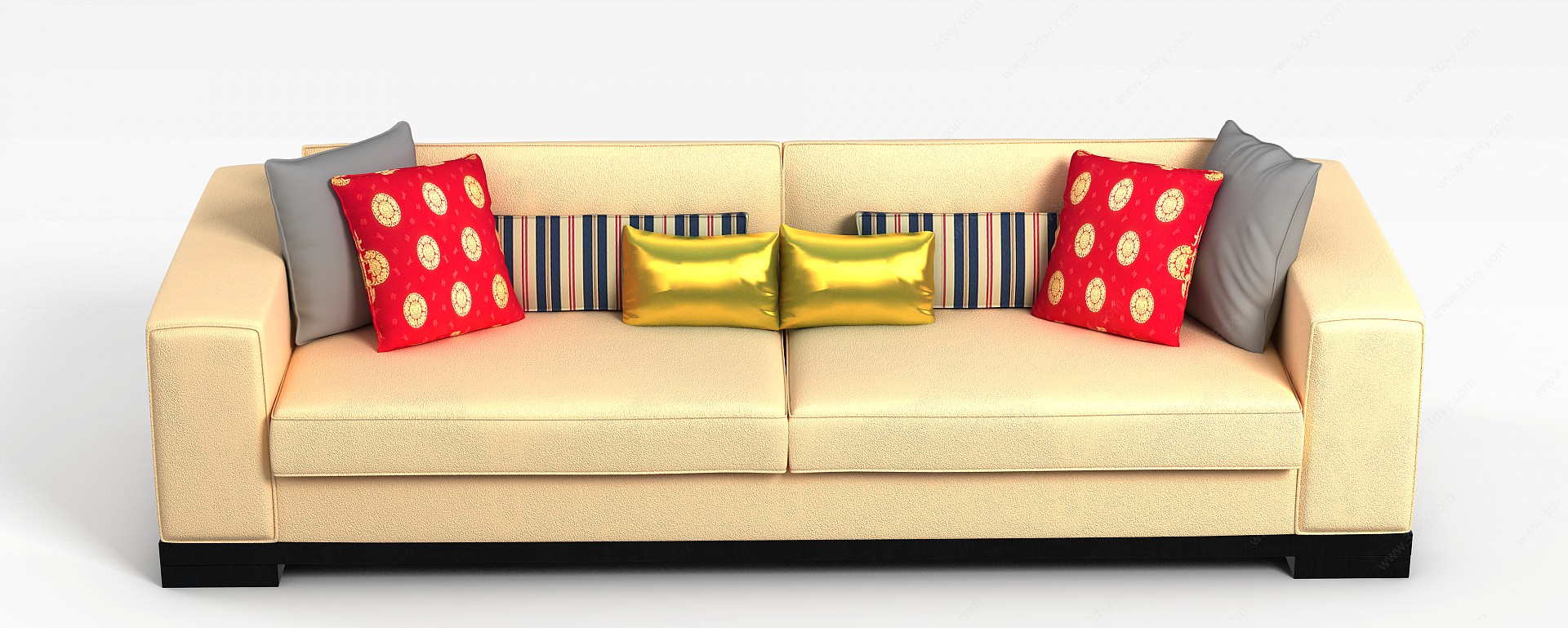客厅双人沙发3D模型