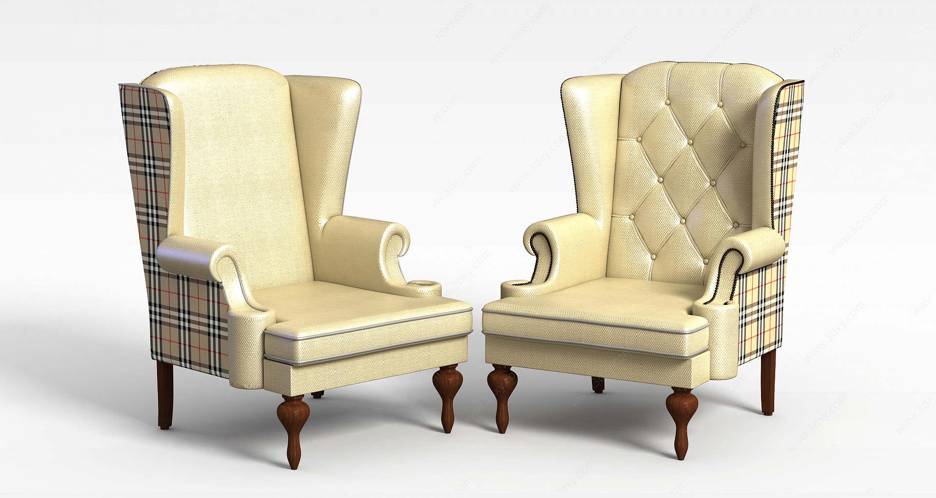 客厅单人沙发椅3D模型