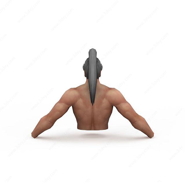 游戏男子裸体3D模型