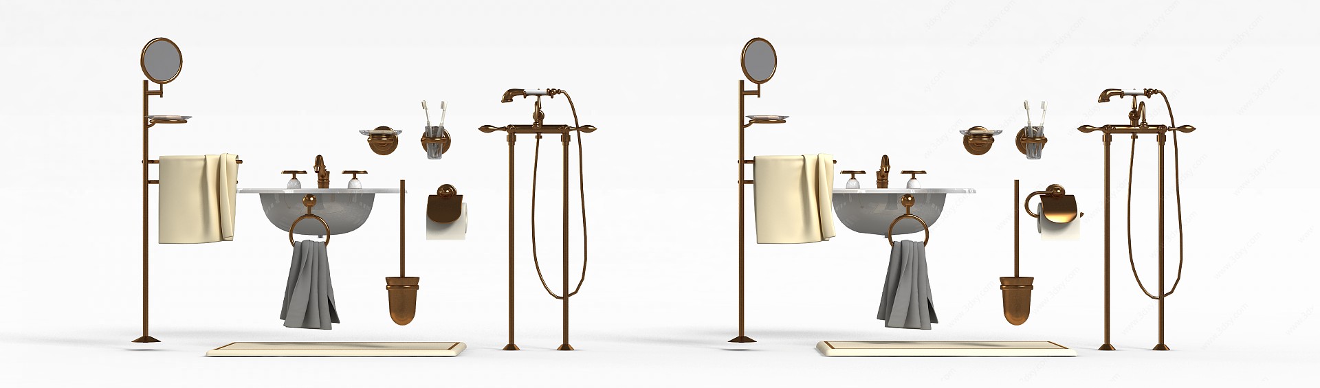 卫浴家具组合3D模型