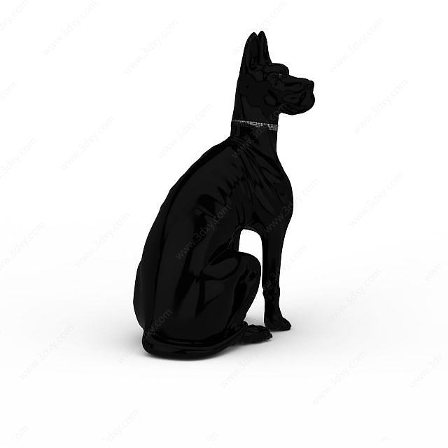 陶瓷狗装饰品3D模型