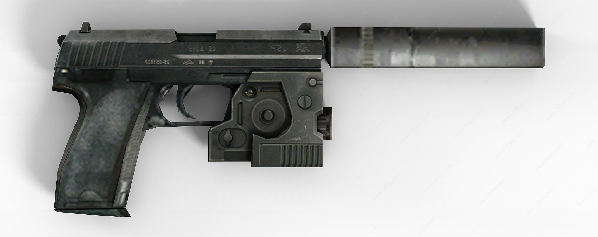 COD5武器消音手枪3D模型
