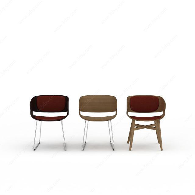 现代客厅椅子3D模型