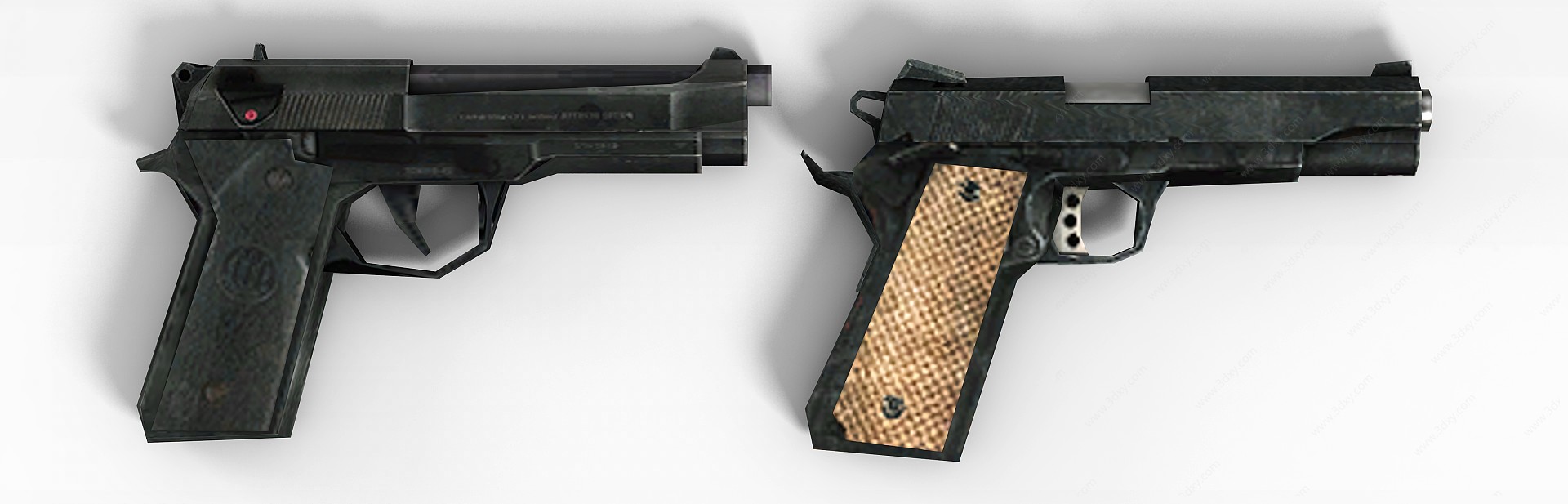 军事手枪3D模型