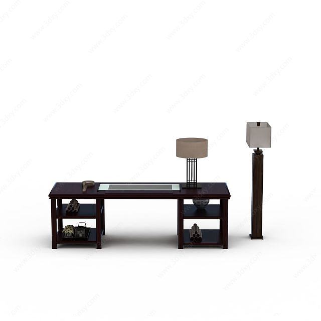 新中式桌子3D模型