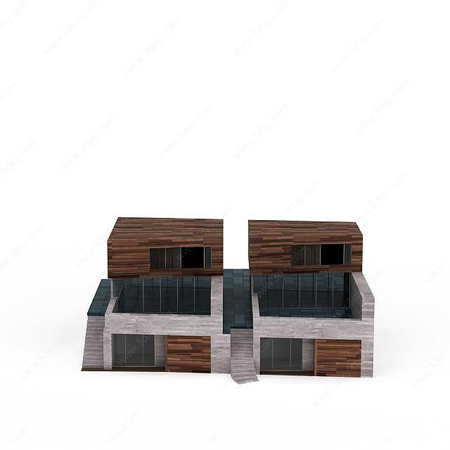 现代房屋建筑3D模型