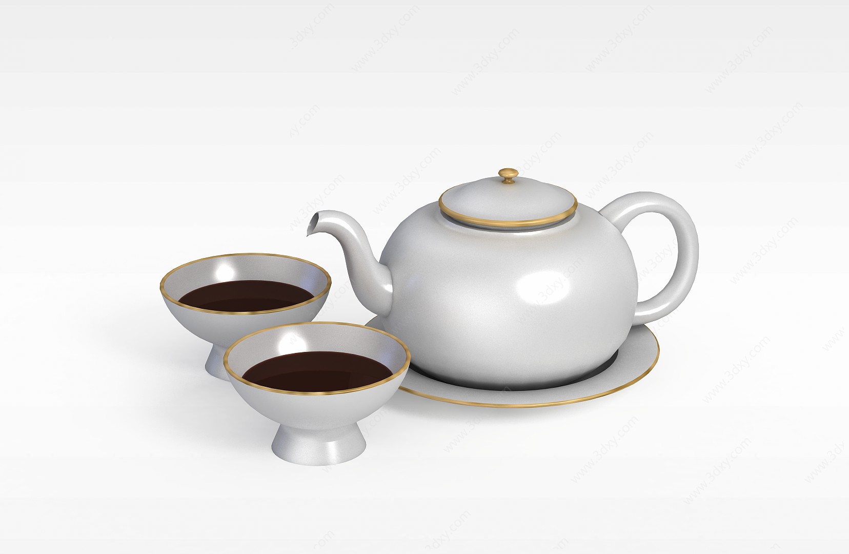 瓷器茶具3D模型