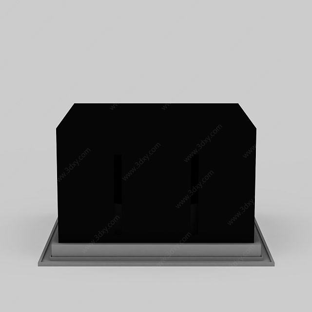 现代黑色吸顶灯3D模型