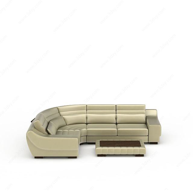 弧形沙发3D模型