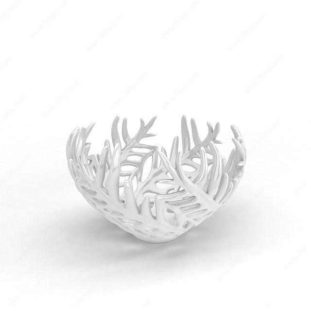 白色陶瓷艺术陈设3D模型