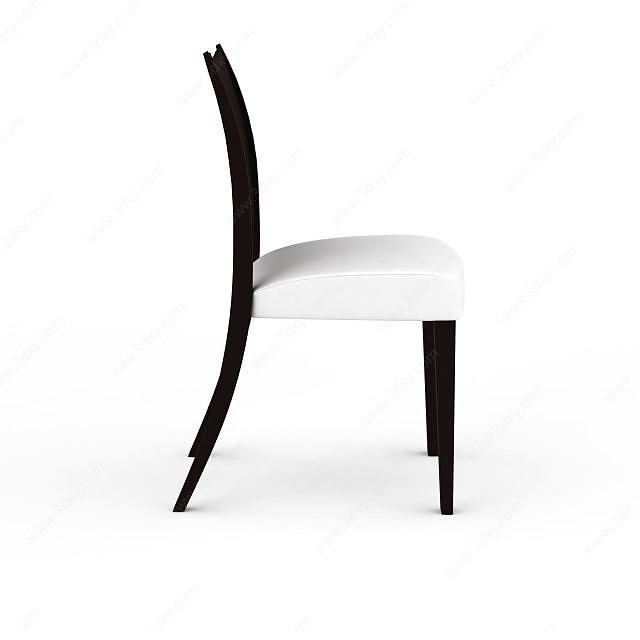 黑白拼色餐椅3D模型