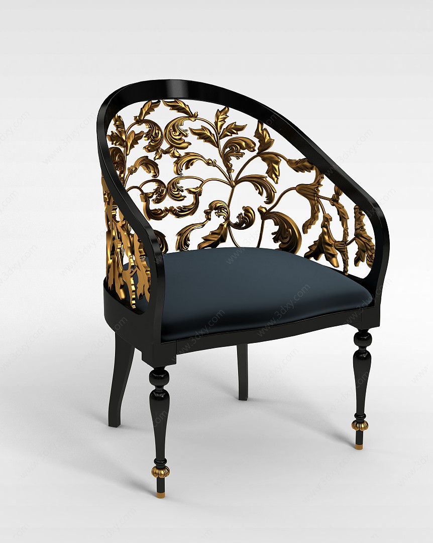 复古风格椅子3D模型