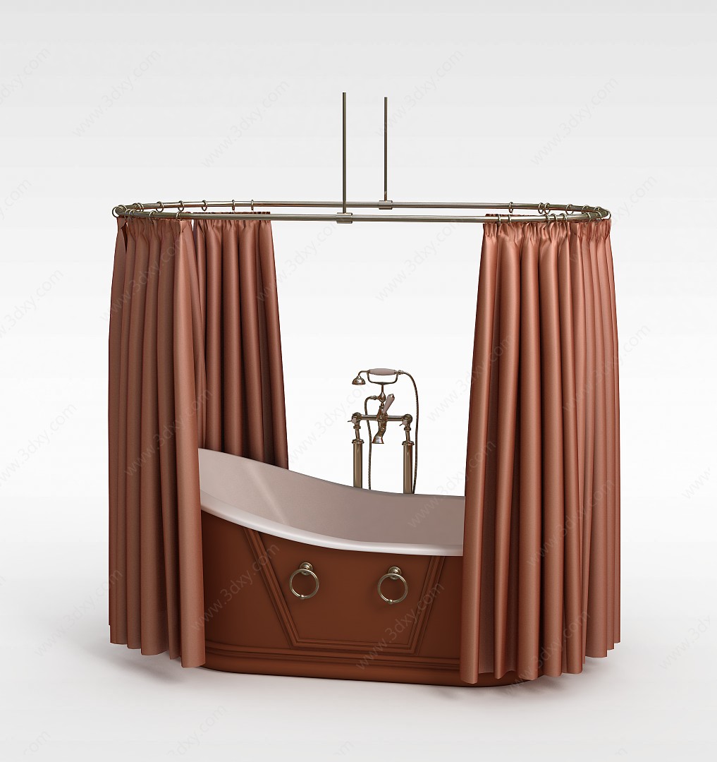 现代浴室浴盆3D模型