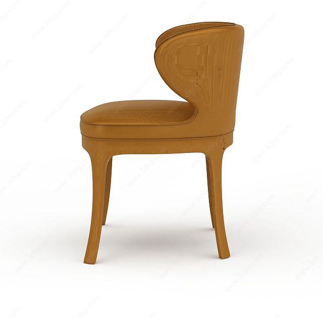 实木餐桌椅子3D模型