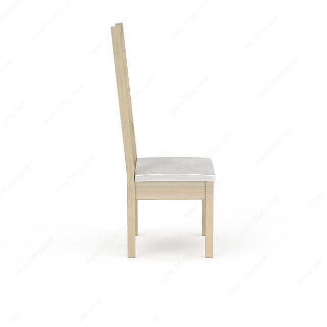 简约木质椅子3D模型