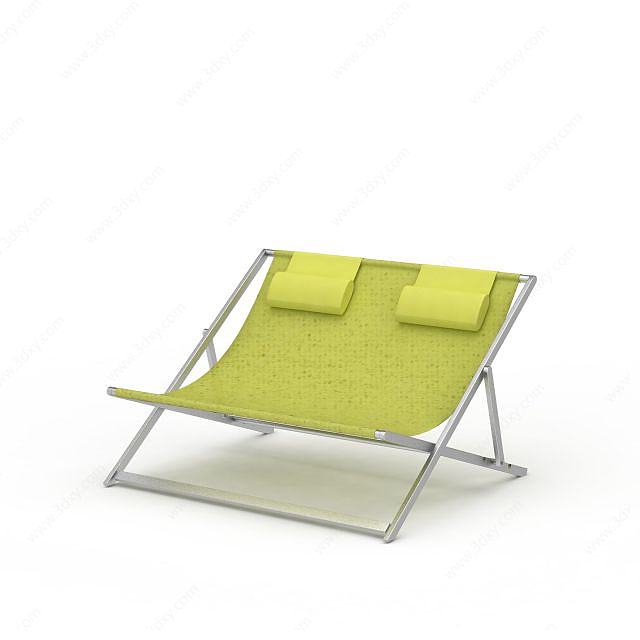 折叠沙滩椅3D模型