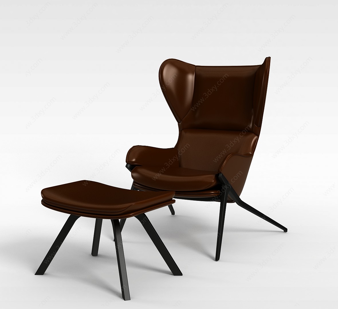 高靠背椅子组合3D模型