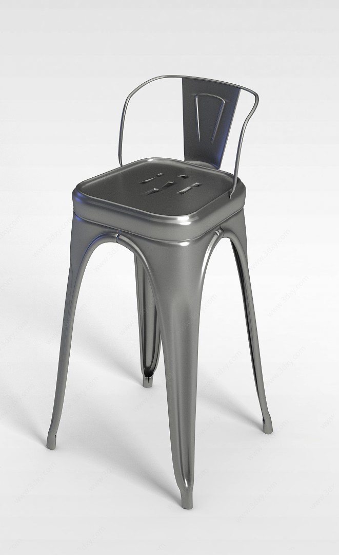 铁皮吧椅3D模型