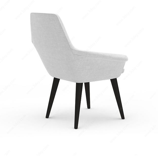 尖脚布艺靠椅3D模型
