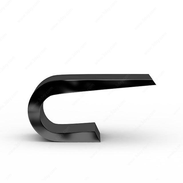 创意弧形桌子3D模型