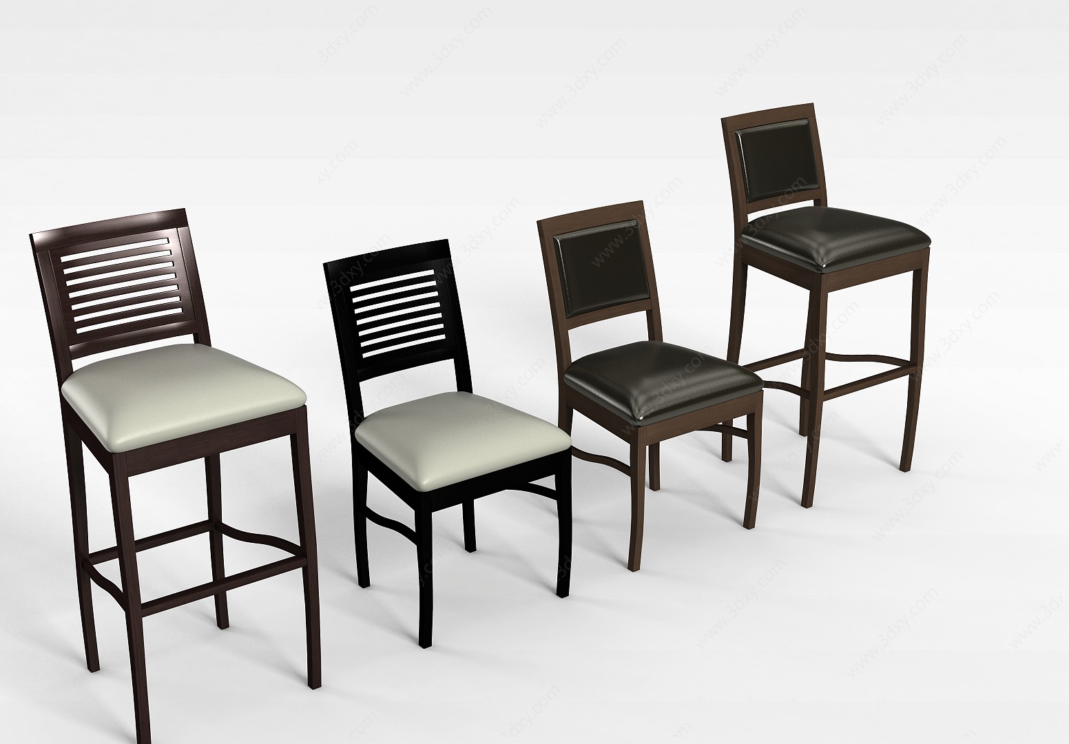 吧椅桌椅组合3D模型
