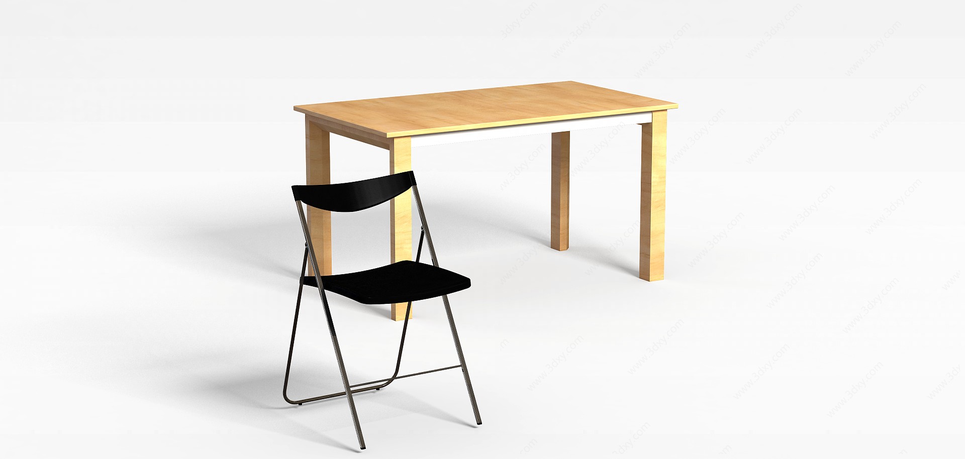 现代简约桌椅3D模型