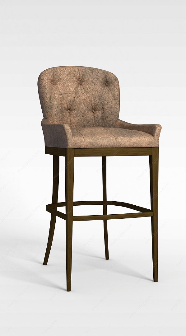 高脚吧台椅3D模型
